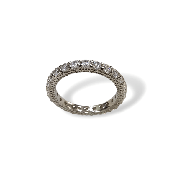 Δαχτυλίδι ασημένιο 925 με ζιργκόν πέτρες