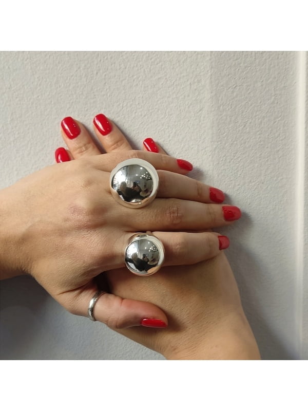 Δαχτυλίδι χειροποίητο μπίλια- ασήμι 925